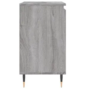 Berkfield Bathroom Cabinet Grey Sonoma 58x33x60 cm Engineered Wood