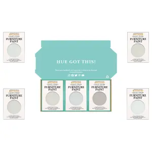 Rust-Oleum Light Grey Chalky Furniture Paint Tester Samples - 10ml