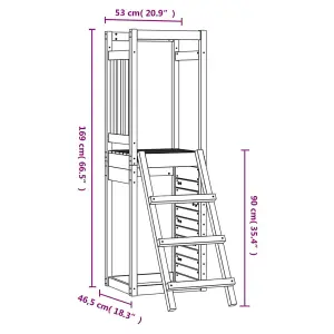 Berkfield Outdoor Playset 53x46.5x169 cm Impregnated Wood Pine