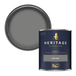 Dulux Trade Heritage Lead Grey Eggshell Wall paint, 750ml