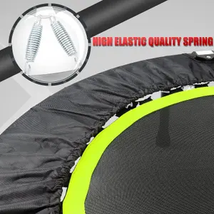 Jandecfit Mini Trampoline Foldable Jumper 40" Fitness Gym Rebounder Black Green