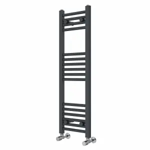 Right Radiators 1000x300 mm Straight Heated Towel Rail Radiator Bathroom Ladder Warmer Anthracite