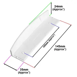 SPARES2GO Universal Replacement Fridge Freezer Handgrip Door Handle (White, 145mm)