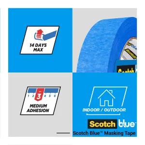 ScotchBlue Blue Masking Tape (L)41m (W)24mm, Pack of 3