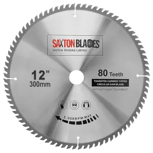 Saxton TCT30080T TCT Circular Blade 300mm x 80T