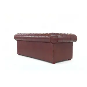 Chesterfield 3 Seater Sofa Old English Hazel Real Leather In Classic Style