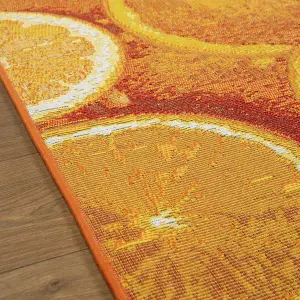 Melrose Orange Design Water Resistant Indoor/Outdoor Large Area Rug 160/235cm