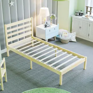 Junior Vida Libra Pine Single Wooden Childrens Bed Frame, 190 x 90cm