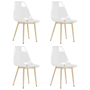 Mtamore Dining Chair (Set of 4) Transparent / Light Brown