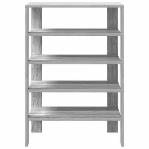 Berkfield Shoe Rack Grey Sonoma 60x30x98 cm Engineered Wood