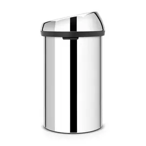 Brabantia 60 Litre Touch Bin Brilliant Steel / Brilliant Steel