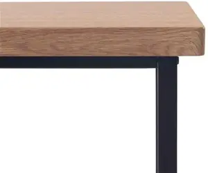 Dunelm Vixen 2 Seater Rectangular Bar Table, Modern, Medium Wood, Oak