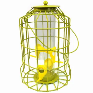 Metal Hanging Wild Bird Feeder - 3pcs Seed, Nut and Fat Ball Squirrel Proof