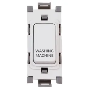 Deta G3554 Grid Switch 20 Amp DP marked Washing Machine (White)