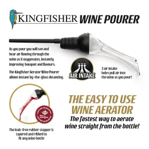 Kingfisher Wine Aerator Pourer Aeration Taste Enhancer Dispenser