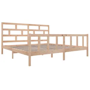 Berkfield Bed Frame Solid Wood Pine 180x200 cm 6FT Super King 6FT Super King