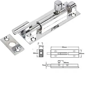 Dzina Barrel Bolt Necked 100mm 4 Inch x 1 Inch - Pack of 1