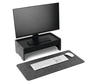 Durable Felt Lined Metal Drawer for Monitor Riser Stand - 47 x 22 cm