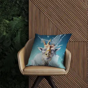 Giraffe Splashart Outdoor Cushion 60cm x 60cm