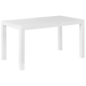 Garden Table Synthetic Material White FOSSANO