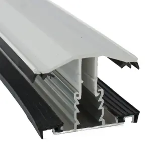 White Rafter Supported TGlaze Snapdown Glazing Bar for 10, 16 and 25mm Polycarbonate Roofing Sheets - 2m