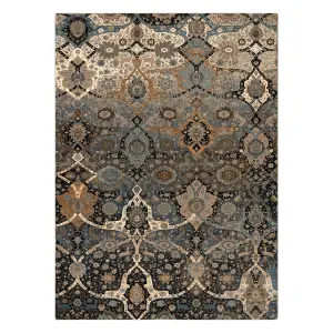 Wool carpet OMEGA Kirman oriental - cognac 170x235 cm