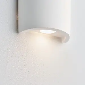 Luminosa 2 Light Indoor Wall Light White Plaster