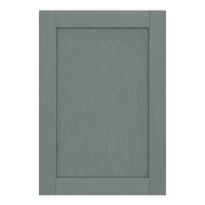 GoodHome Alpinia Matt green wood effect Shaker Tall appliance Cabinet door (W)600mm (H)867mm (T)18mm