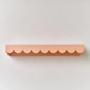 Melody Maison Peach Scalloped Wall Storage Shelf - 61cm