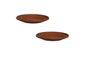 2 x 43cm Plant Pot Saucer Large Venetian Terracotta Colour Plastic Plant Saucer Dish