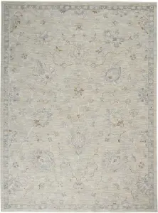 Light Grey Traditional Persian Bordered Floral Rug for Living Room Bedroom and Dining Room-119cm X 180cm