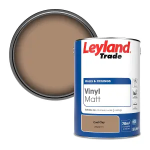 Leyland Trade Vinyl Matt Walls & Ceilings Emulsion Paint Cool Clay (PPG1071-5) 5L