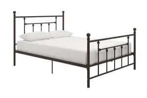 Manila Metal Bed Bronze Look, Double