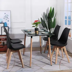 Nero 2 - Person Dining Set Black / Oak / Black