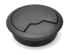 Round Plastic Grommet For Desk Table Cable Tidy Wire Cover 80 mm Black