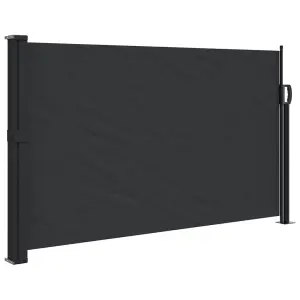 Berkfield Retractable Side Awning Black 120x500 cm