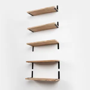 5 Piece Wood Bracket Shelf