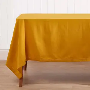 Homescapes Mustard Yellow Tablecloth 178 x 300 cm