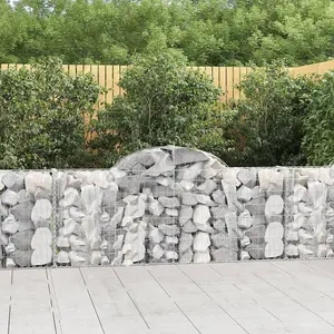 Berkfield Arched Gabion Baskets 13 pcs 200x30x80/100 cm Galvanised Iron