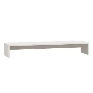 vidaXL Monitor Stand White 100x27x15 cm Solid Wood Pine