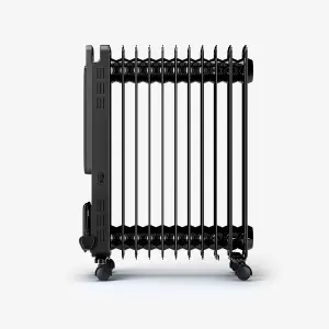 Pro Breeze OmniWarm 2500W Oil Filled 11 Fins Eco Radiator Heater With Digital Display - Black