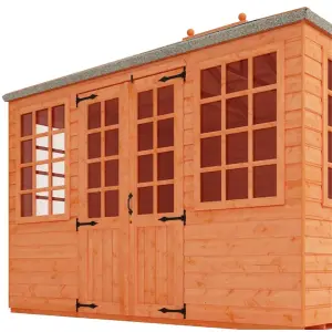 8ft x 8ft (2.35m x 2.35m) Wooden Blue Bell Tongue and Groove APEX Summerhouse (12mm T&G Floor + Roof) (8 x 8) (8x8)