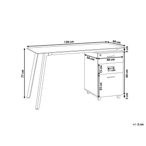 Home Office Desk with Storage White MONTEVIDEO