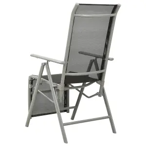 Berkfield Reclining Garden Chairs 2 pcs Textilene and Aluminium Silver