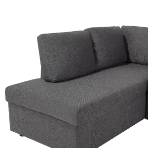 U-Shaped Sofa KARRABO Dark Grey