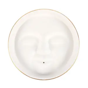 Something Different Moon Face Incense Holder White (One Size)