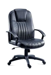 City Executive Chair in bonded leather, with gas lift seat height adjustment and recline function