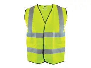 Scan OC-166-XXXL Hi-Vis Yellow Waistcoat - XXXL (56in) SCAWWHVWXXXL