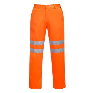 Portwest Mens Polycotton Hi-Vis Safety Work Trousers