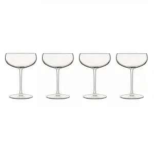 Luigi Bormioli Talismano Clear Round Crystal Dishwasher Safe Old Martini Glasses Set 300ml Pack of 4